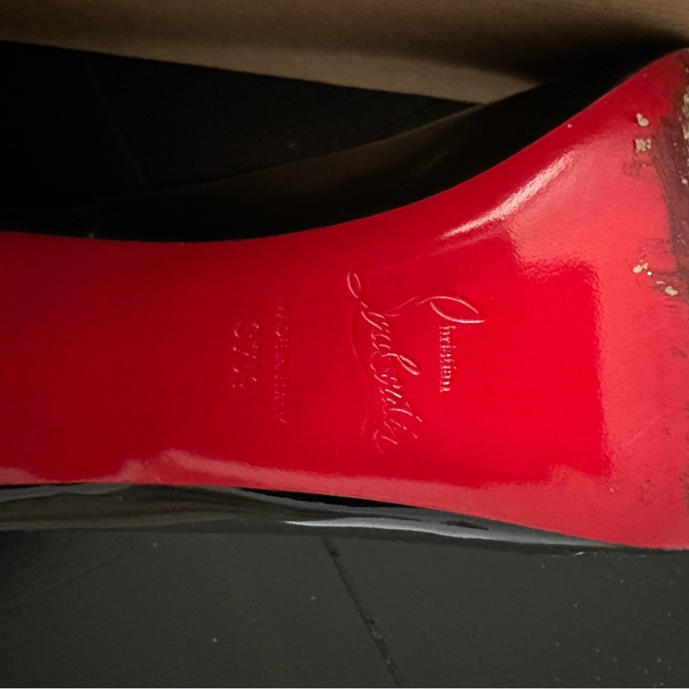 Christian Louboutin Tolando 120 Paten Calf Black size 7
